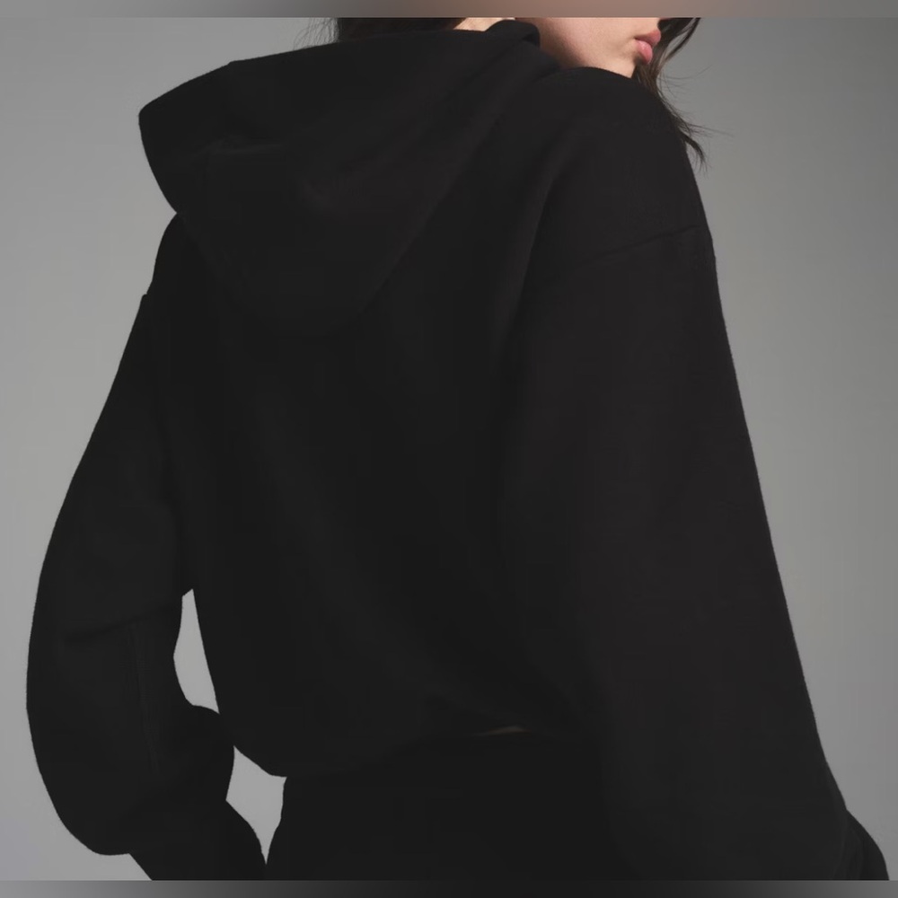 SKIMS Cotton Fleece Classic Hoodie – Onyx – Size XS - Picture 2 of 6